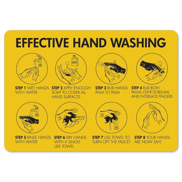 Signmission Public Safety Sign, Effective Hand Washing, 24in X 36in Decal, 36" W, 24" L, Effective Hand Washing OS-NS-D-2436-25593